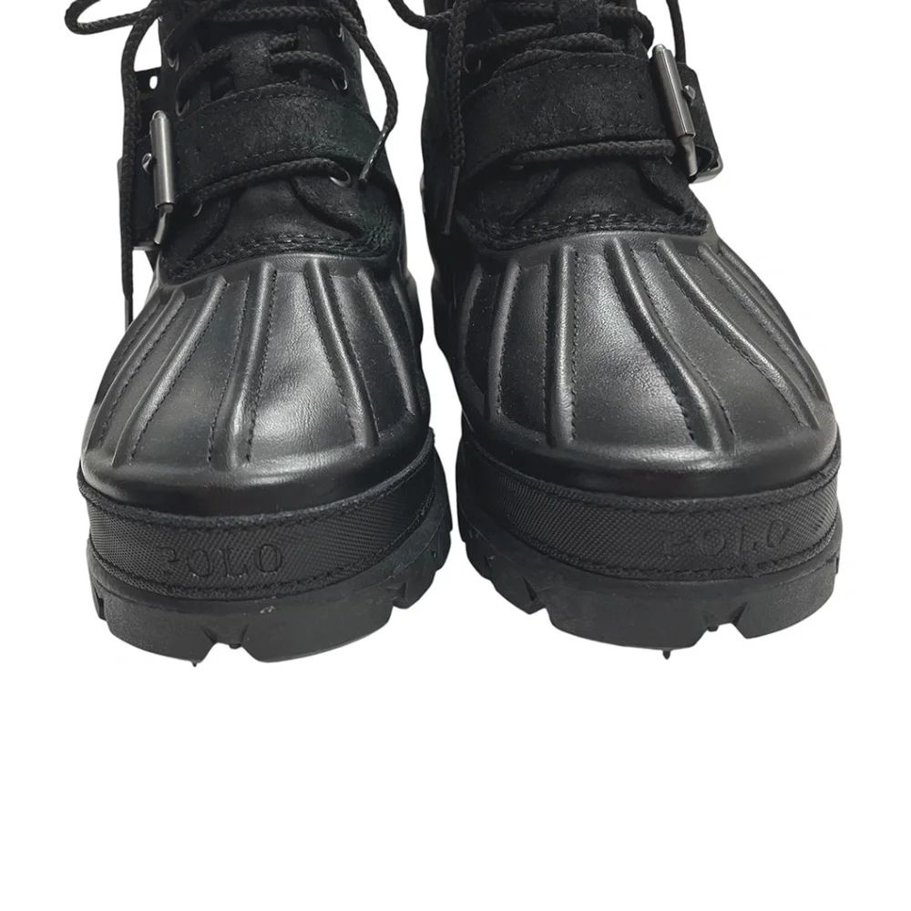 Polo Ralph Lauren Men’s Oslo Low Boot Leather & Suede Black 7D